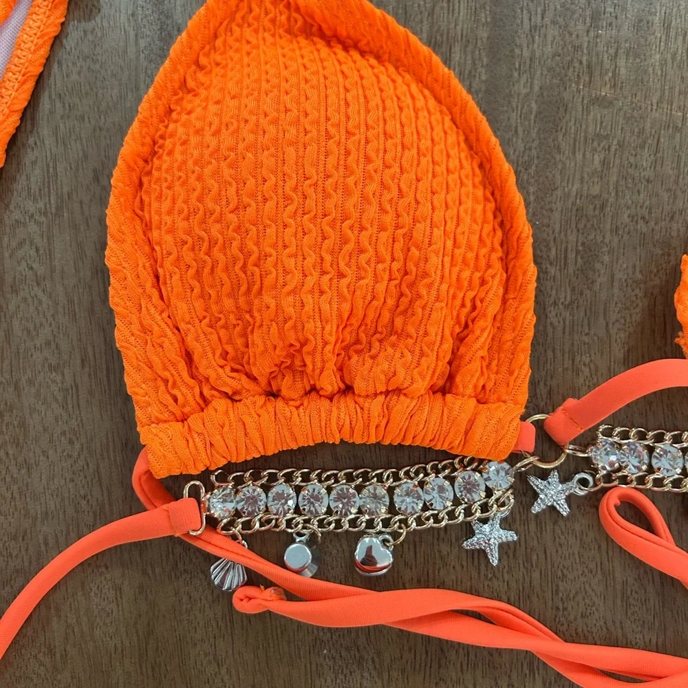 SHEIN Bright Orange Bikini Set - Picture 5 of 12